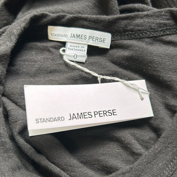 James Perse COTTON CREPE TEE Black Crewneck Modal Short Sleeve Sz 0 XS NEW - Picture 5 of 12